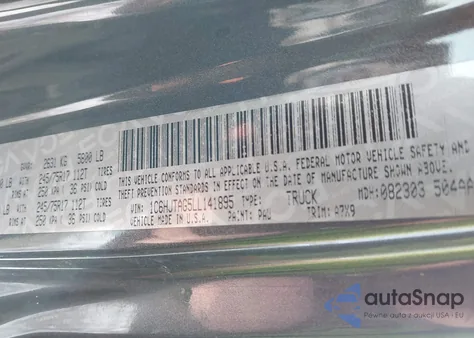 2020 Jeep Gladiator Sport S 4X4 from USA, damaged, VIN 1C6HJTAG5LL141895